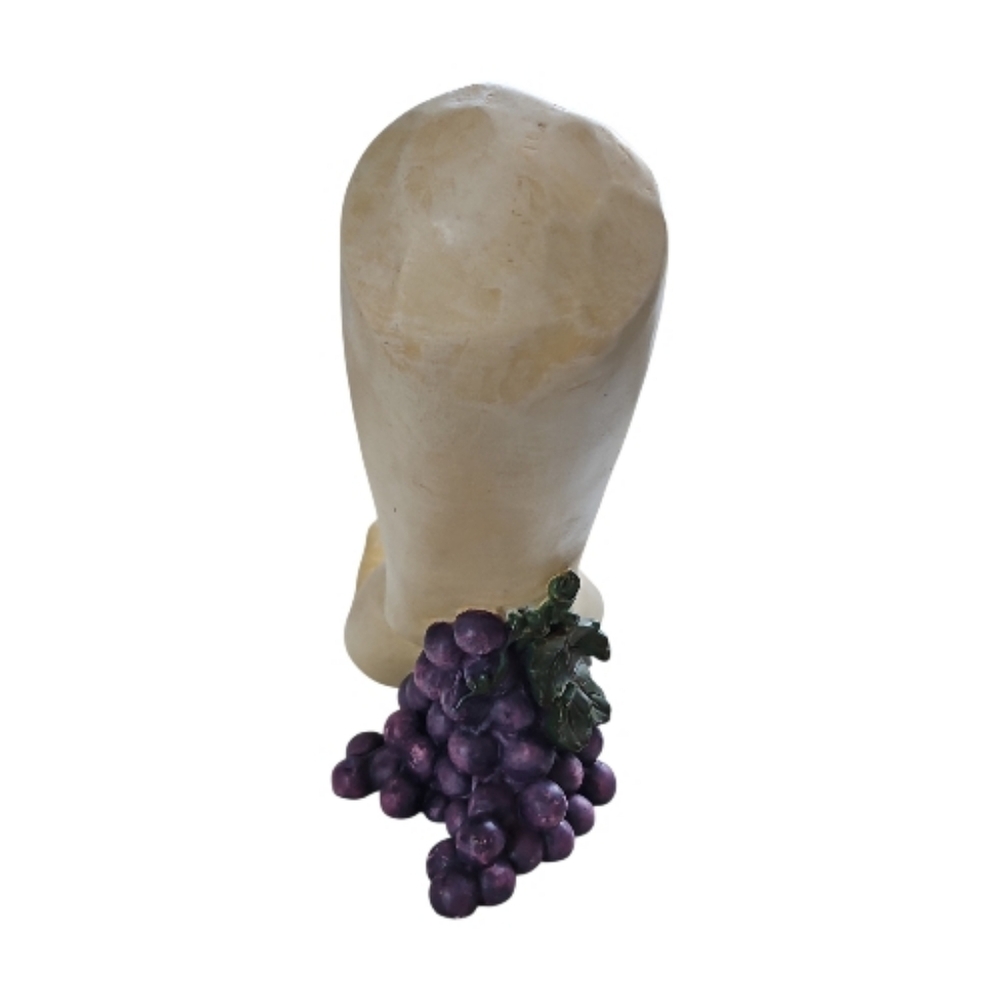 Vintage Resin Wine Holder with Arm & Grapes Design - Picture 3 of 7